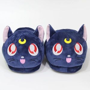 sailor moon luna cat slippers